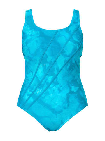 Ulla Popken Badeanzug in dunkles türkis