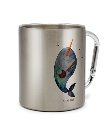 Mr. & Mrs. Panda Isolierbecher Narwal Gitarre ohne Spruch in Silber