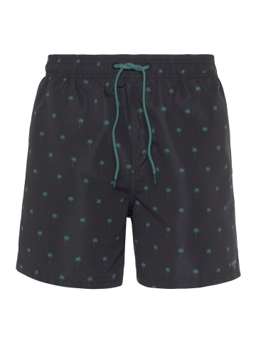 S. Oliver Badeshorts in schwarz-petrol