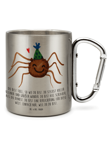 Mr. & Mrs. Panda Kaffeetasse Spinne Agathe Party mit Spruch in Silber