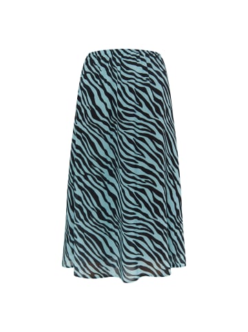 faina Rock Mit Zebra-Print in Hellblau Schwarz