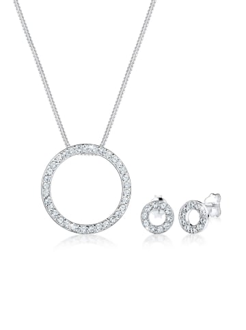 Elli Schmuckset 925 Sterling Silber Kreis, Geo in Silber