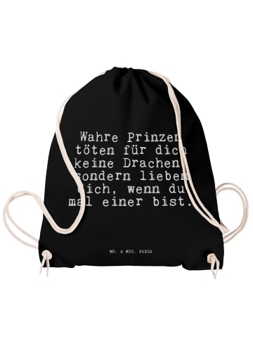 Mr. & Mrs. Panda Baumwolltasche Wahre Prinzen töten für... mit S... in Schwarz