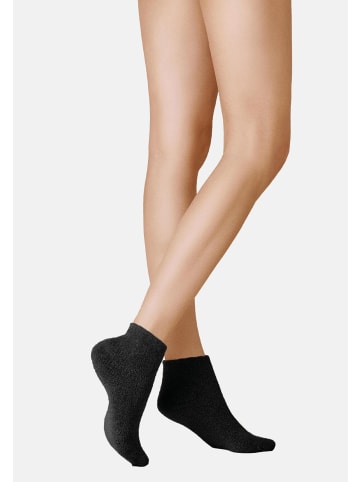 Kunert Sneakersocken Homesocks ohne Gummifäden in Black