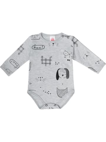 Makoma Langarmbody Katze in grau
