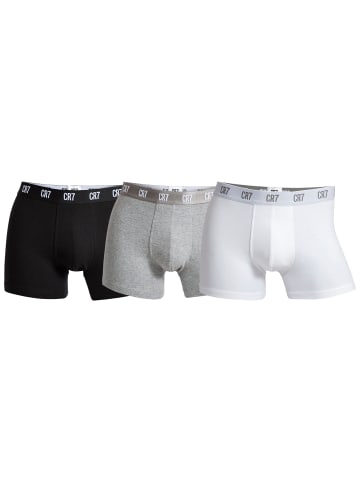 CR7 Boxershort 3er Pack in Schwarz/Grau/Weiß