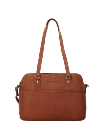 The Chesterfield Brand Wax Pull Up Schultertasche Leder 34 cm in cognac