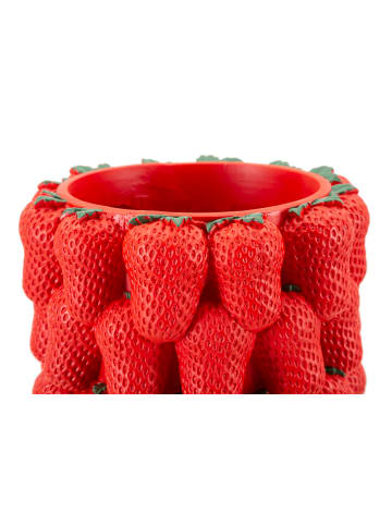 Mauro Ferretti Rote Harzvase aus Erdbeeren, Ø 20 x 32 cm