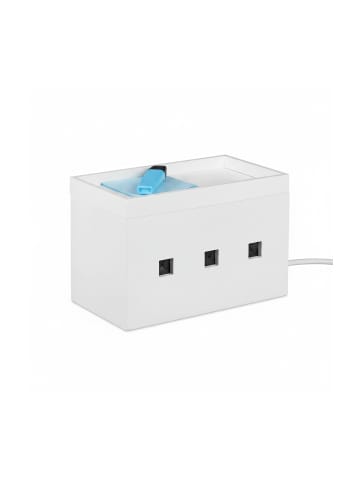 relaxdays Kabelbox in Weiß - (B)25,5 x (H)16,5 x (T)14 cm