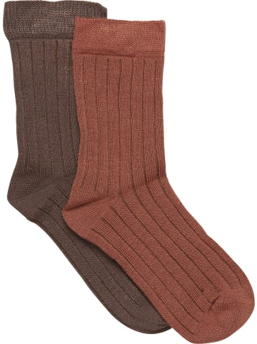 Minymo Kinder Socken in Braun
