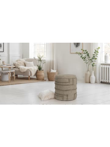 FineBuy Hocker und Sitzsäcke in Braun / Stoff / 40x40x45