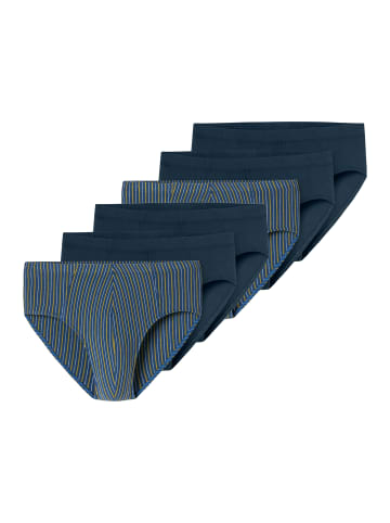 Schiesser Mini Slip / Unterhose 95/5 Essentials - Organic Cotton in Dunkelblau / grün