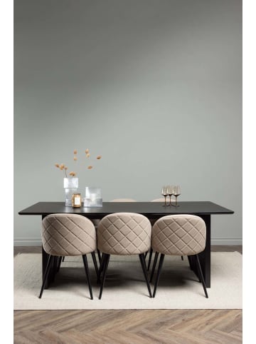 ebuy24 Essgruppe Vail 4 ( 7-teilig) Schwarz 100 x 200 cm
