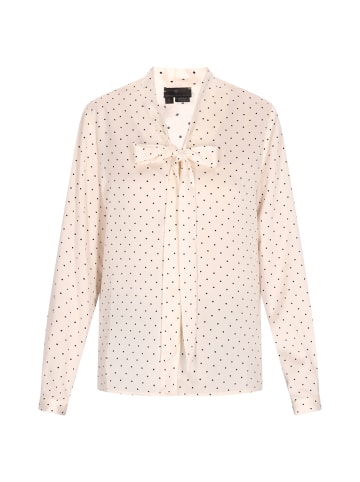 DreiMaster Klassik Damen Bluse in Wollweiss Gepunktet