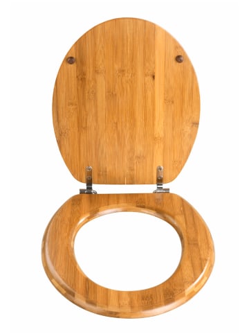 Wenko WC-Sitz Bambus Dunkel, WC-Sitz Mod. Bambus Dunkel in natur