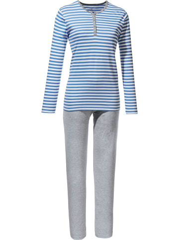 Erwin Müller Single-Jersey Schlafanzug in blau