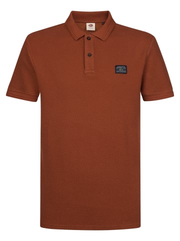 Petrol Industries Poloshirt mit Waffelstruktur steelhouse in Orange