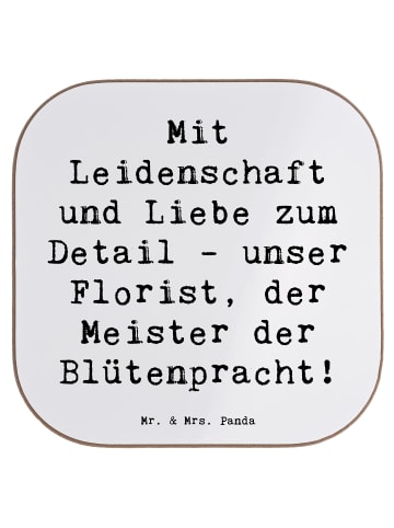 Mr. & Mrs. Panda gläseruntersetzer Spruch Florist Kunst mit Spruch in Weiß