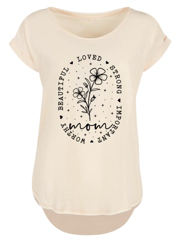 F4NT4STIC Long Cut T-Shirt Mothers Day Black Art Print for Mom Best Mom Ever in Whitesand