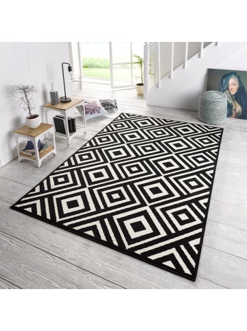 Zala Living Teppich Art Schwarz Creme