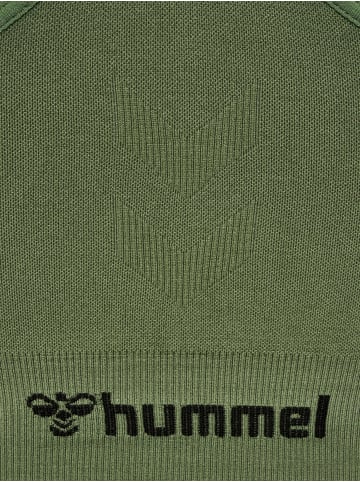 Hummel T-Shirt S/L Hmlmt Define Seamless Padded Bra in DEEP LICHEN GREEN