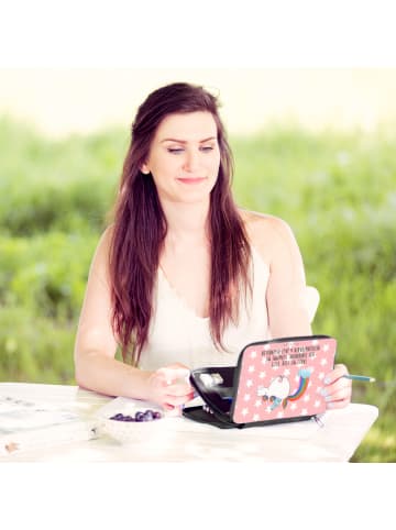 Mr. & Mrs. Panda Schüleretui Einhorn Fliegendes Pferd mit Spruch in Rot Pastell