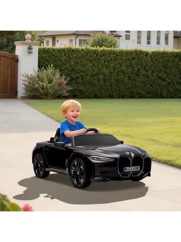 HOMCOM BMW i4 12V Kinderauto 3-5 Jahre Kinder Schwarz
