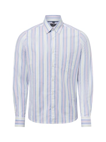 Nils Sundström Hemd in mehrfarbig blau - 0001