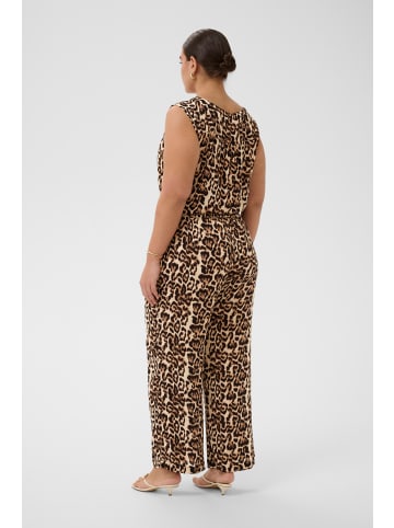 KAFFE curve Casual Hose KCdala Loose fit in Naturel Leopard Print