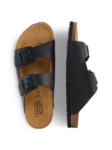 Camel Active Sandalen aus Rindsleder in Schwarz