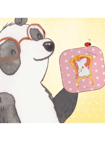 Mr. & Mrs. Panda Getränkeuntersetzer Einhorn Prinzessin ohne Spruch in Rot Pastell
