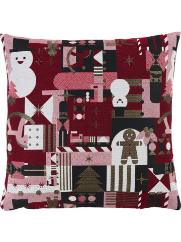 Sander Jacquard Kissenhülle Calvin in rot
