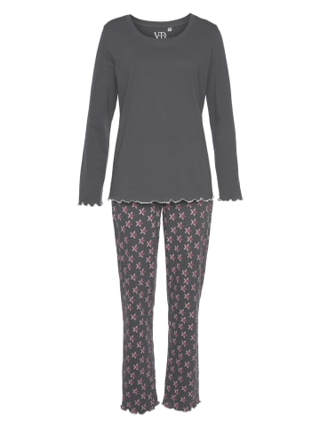 Vivance Active Pyjama in anthrazit-bedruckt
