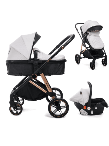 BeBelissimo 3 in 1 Kinderwagen Set Kombikinderwagen - CAVO in Beige
