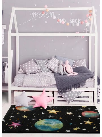 Atticgo Kinderteppich TOYS in schwarz