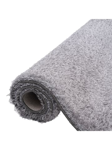 Snapstyle Hochflor Shaggy Teppich Feeling Mix Läufer in Silber