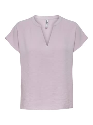 JACQUELINE de YONG Einfarbige Kurzarm Bluse V-Ausschnitt Blusenshirt Blouse JDYLION in Lila