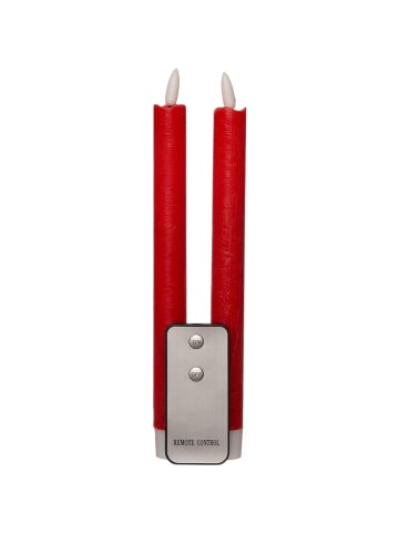 Novaliv Novaliv Stabkerzen LED mit Timer ROT 2er Indoor mit 6 Stunden Timer - in Rot