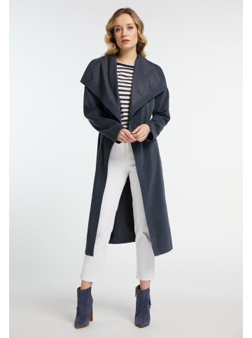 DreiMaster Vintage Damen Cupro Mantel in Marine