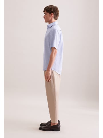 Seidensticker Leinenhemd Regular in Mittelblau