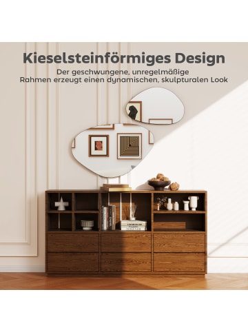 HOMCOM Wandspiegel-70L x 46B x 2,5H cm-Schwarz