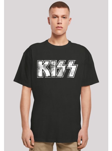 F4NT4STIC Heavy Oversize T-Shirt Kiss Rock Band Vintage Logo in schwarz