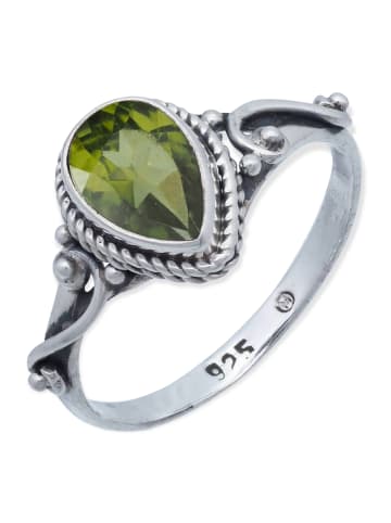 mantraroma 925er Silber - Ringe mit Peridot facettiert