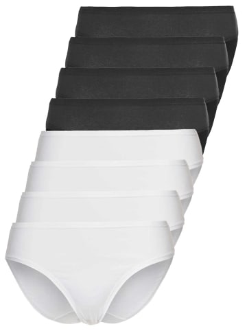 Sassa 8er Sparpack Slip Mini in schwarz weiß