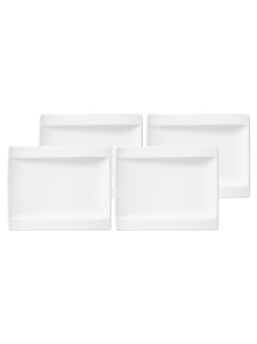 Villeroy & Boch 4er Set Brotteller NewWave 18 x 15 cm weiß in weiß