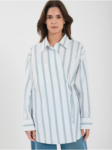 Norr Hemd Apio in White stripe