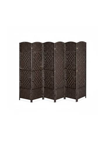 relaxdays Paravent in Braun - (B)240 x (H)170 cm