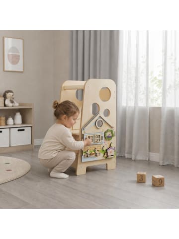 BusyKids Lernturm "3-in-1" in Natur 75 x 40 x 38 cm