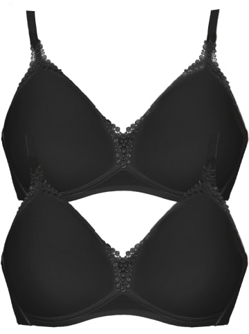 Viania 2er Pack Spacer BH Carola in schwarz schwarz