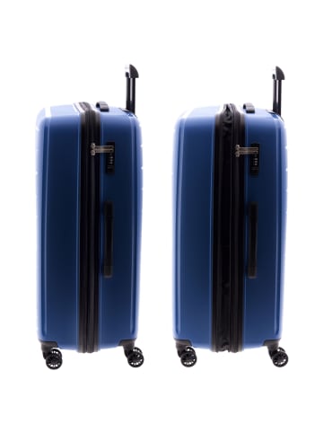 Gladiator 4 Rollen Trolley 74 cm mit Dehnfalte blue
